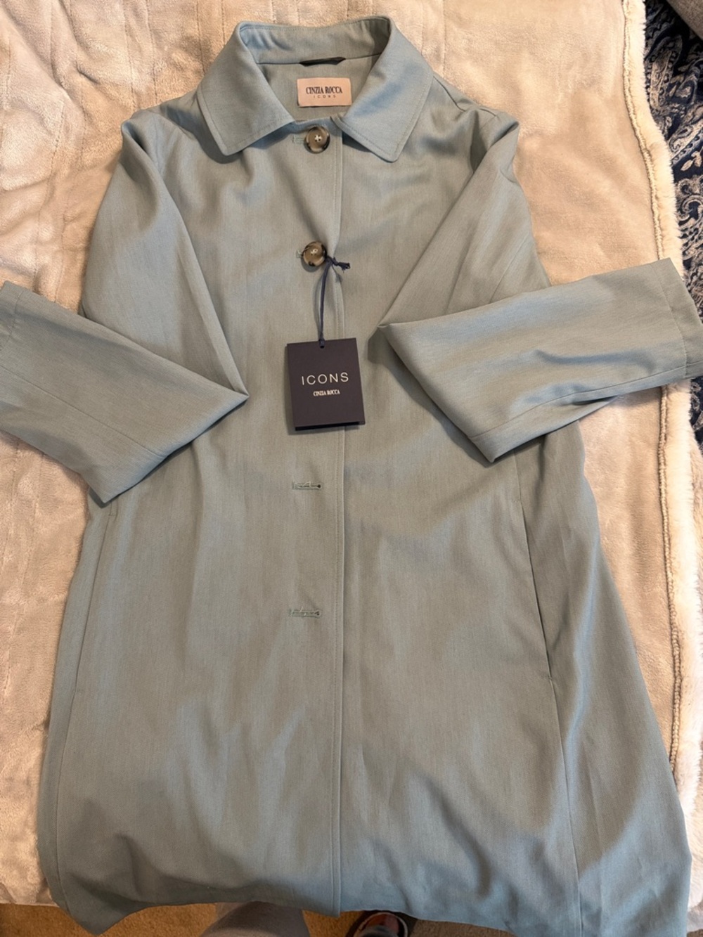 Cinzia Rocca Icons Light Blue Womens Coat